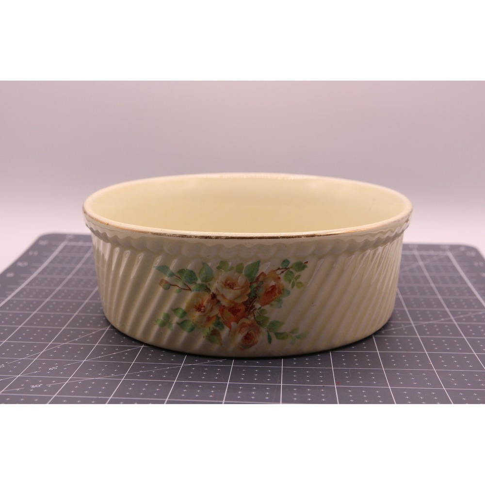 Vintage Hall Superior Quality Kitchenware Autumn Leaf Casserole Dish 8 Inch